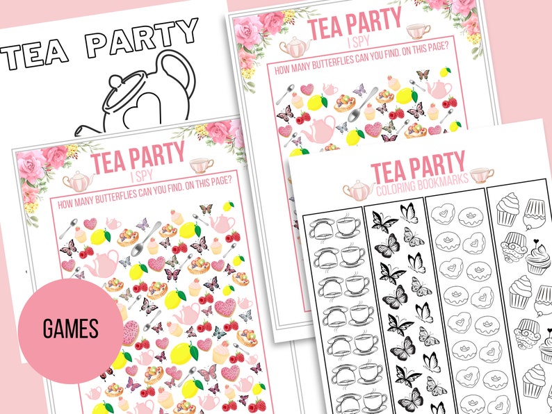 Tea Party Games Printable Bundle Tea Party Activities Ladies - Etsy