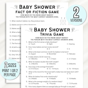 Anecdotes pour baby shower, Jeux d'anecdotes pour baby shower, Questions d'infos sur une baby shower pour les couples Fête prénatale, Jeux amusants pour baby shower