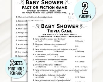 Baby Shower Trivia Games, Baby Trivia Games, Baby Shower Trivia Questions, Trivia Questions For Couples Baby Shower, Fun Baby Shower Games
