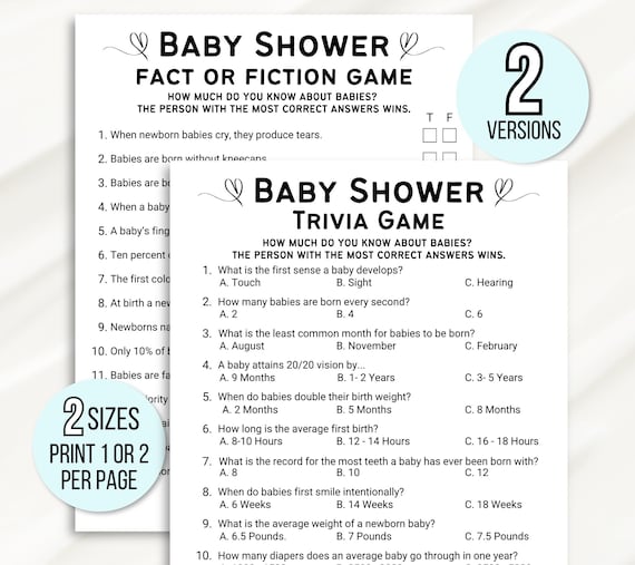 Baby Shower Trivia Games, Baby Trivia Games, Baby Shower Trivia Questions, Trivia Questions For Couples Baby Shower, Fun Baby Shower Games