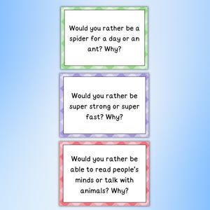 210 Conversation Cards, Conversation Starters, Road Trip Conversation Cards, Family Conversation Starter Cards, Icebreaker Game, Dinner Card