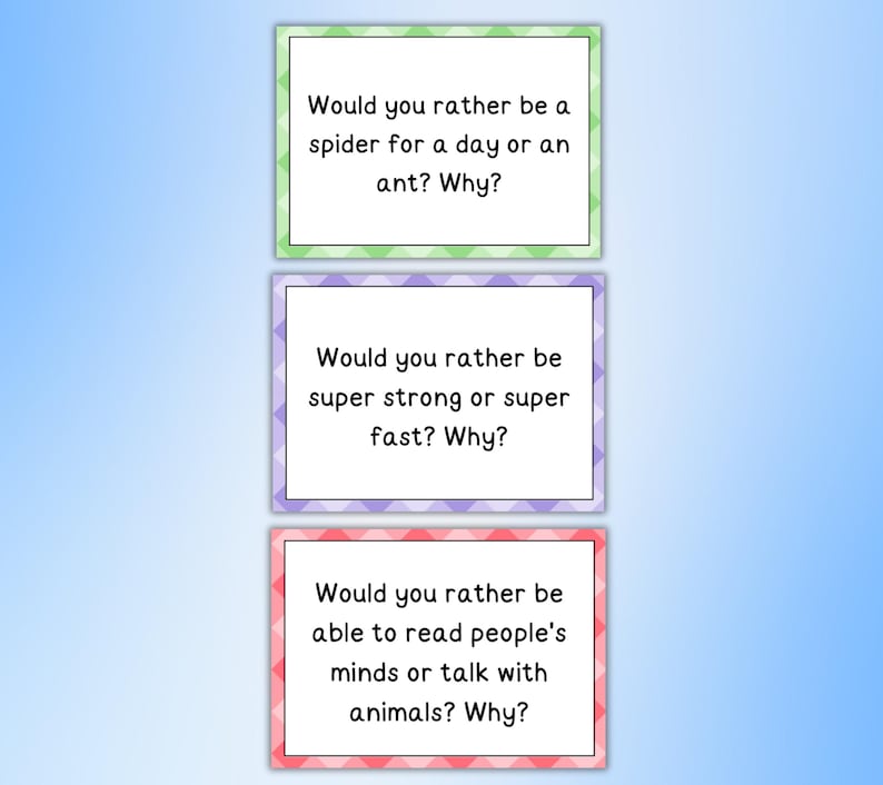 210 Conversation Cards, Conversation Starters, Road Trip Conversation Cards, Family Conversation Starter Cards, Icebreaker Game, Dinner Card