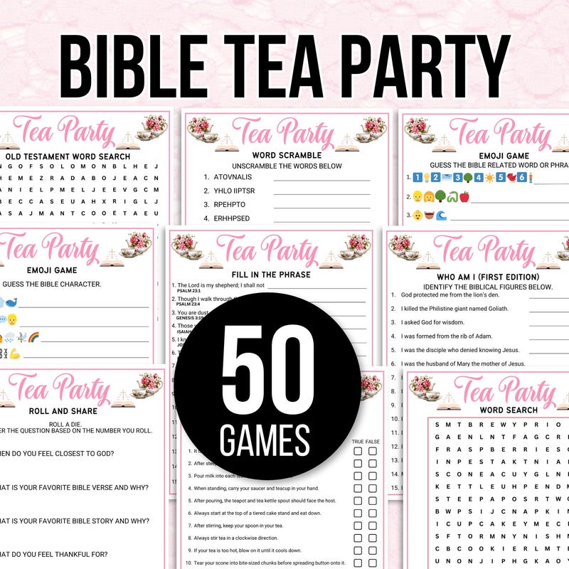 Tea Party in Church Games - Etsy