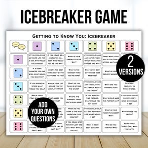 Juego para romper el hielo, Actividad para romper el hielo, Juego de trabajo en equipo, Dados para charlar en la mesa, Juego de tirar y contar, Juego para conocerse, Pregunta para romper el hielo