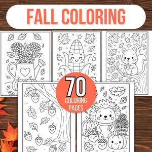 Fall Coloring Pages, Fall Coloring Book, Fall Coloring Sheets, Autumn Coloring Pages, Fall Coloring Pages for Kids, Autumn Activities, Fall