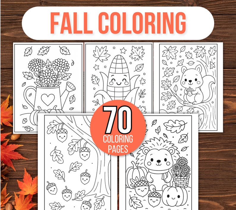 Fall Coloring Pages, Fall Coloring Book, Fall Coloring Sheets, Autumn Coloring Pages, Fall Coloring Pages for Kids, Autumn Activities, Fall
