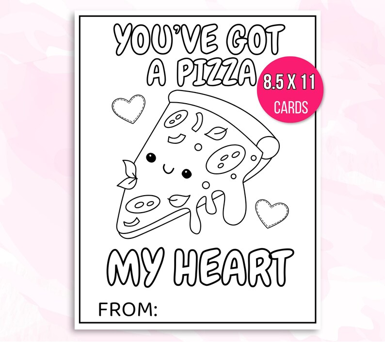 Valentines Coloring Cards, Valentines Day Valentine Cards, Valentine's Cards for Kids, Classroom Valentine Activity, Printable Valentines
