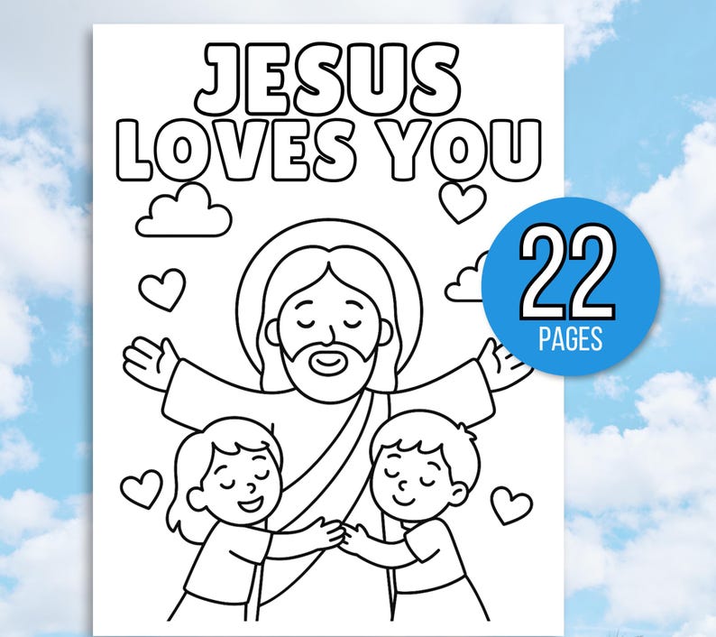 Kids Bible Coloring Pages, Jesus Loves Me Coloring Pages, Jesus Coloring Pages, Sunday School Coloring Pages, Christian Coloring, God's Love
