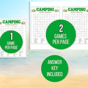 Camping Games, Camping Party Games, Camping Activities, Camping Games for Kids, Camping Printable, Camping Activities, Camping Games Bundle