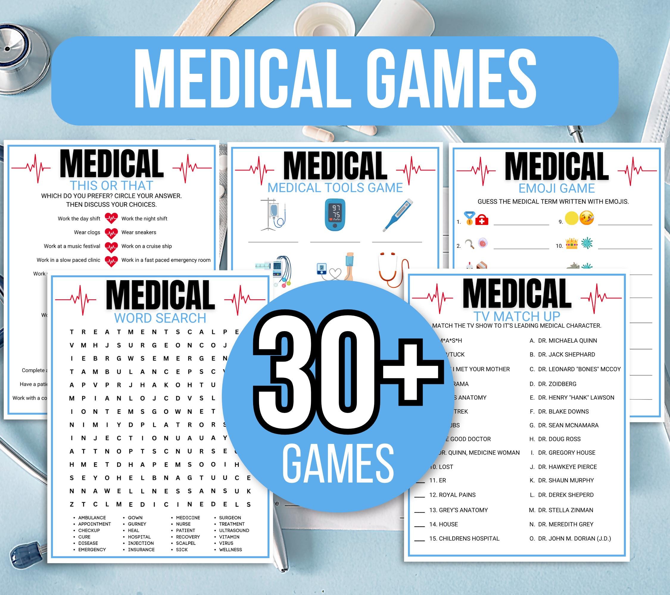 Medical Games Bundle, Medical Trivia Games, Medical Games Trivia Bundle ...