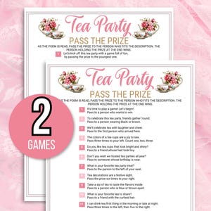 Tea Party Pass the Prize Games, Tea Party Pass the Present Games, Tea Party Games, Tea Party Activities, Ladies Tea Party Games, Tea Games