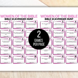 Women of the Bible Scavenger Hunt Game, Women's Ministry Bible ...