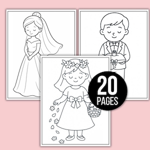 Wedding Coloring Book, Wedding Coloring Pages, Wedding Coloring Sheets, Kids Wedding Coloring Book, Wedding Activity Book for Kids, Wedding
