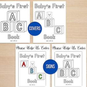 ABC Coloring Book Baby Shower Game, ABC Book Baby Shower Activity, ABC Baby Shower Coloring Book, Baby Shower Game Bundle, Baby Activities