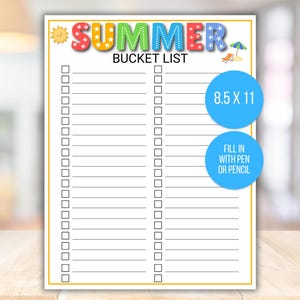 Editable Summer Bucket List, Summer Calendar Poster, Summer Checklist, Summer Break Ideas, Summer Activities, Kids Summer Calendar, Summer