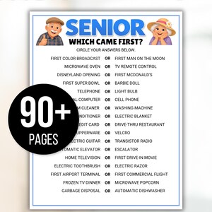 Senior Games Bundle, Activities for Seniors, Assisted Living Games, Nursing Home Activities, Senior Center Games, Senior Trivia, Senior