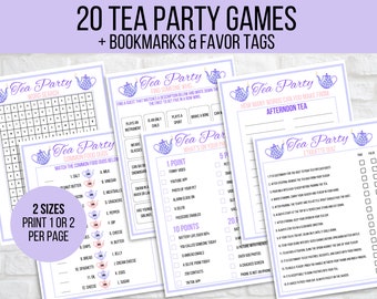 Tea Party Games Printable, Tea Party Activities, Girls Tea Party Games, Tea Party Bundle, Garden Tea Party, Kids Tea Party Birthday Games