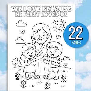 Kids Bible Coloring Pages, Jesus Loves Me Coloring Pages, Jesus Coloring Pages, Sunday School Coloring Pages, Christian Coloring, God's Love