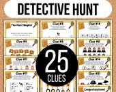 Detective Scavenger Hunt, Spy Treasure Hunt, Top Secret Scavenger Hunt, Detective Treasure Hunt, Police Scavenger Hunt, Birthday Hunt Clues