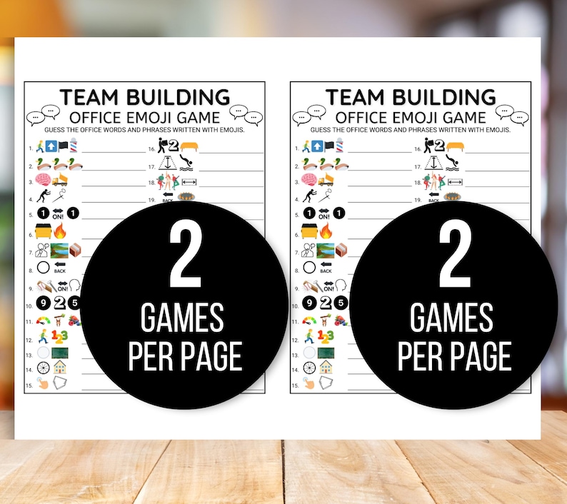 Office Games, Team Building Games, Office Emoji Games, Coworker Games, Happy Hour Office Party, Printable Team Building Game, Work Party