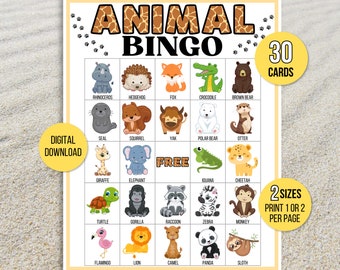 Noris Animaux Bingo – Jeu Éducatif Dès 4 Ans, Reconnaître Et Nommer Les Animaux, 6 Planches, 26 Jetons, 69 Pions, 4 Langues