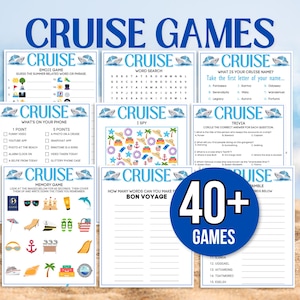 Cruise Games, Cruise Ship Games, Cruise Vacation Games, Family Cruise Games, Cruise Games Printable, Cruise Games Bundle, Cruise Activities