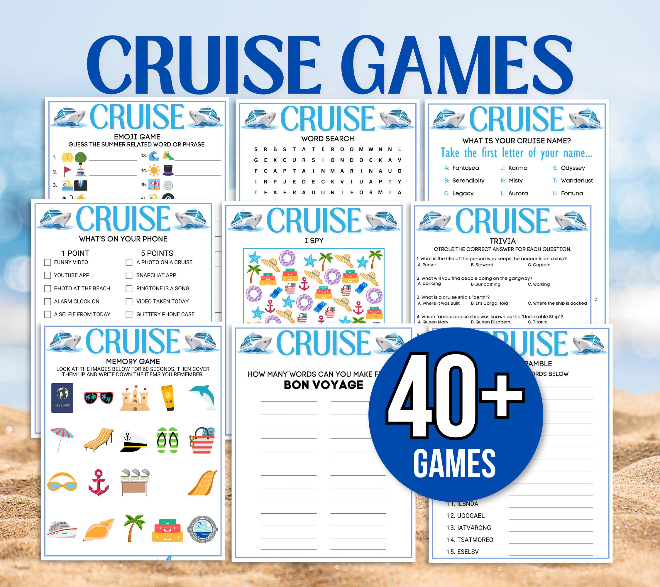 Kreuzfahrtspiele, Kreuzfahrtschiffspiele, Kreuzfahrturlaubsspiele, Familienkreuzfahrtspiele, Kreuzfahrtspiele druckbar, Kreuzfahrtspiele Bundle, Kreuzfahrtaktivitäten