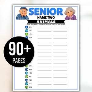 Senior Games Bundle, Activities for Seniors, Assisted Living Games, Nursing Home Activities, Senior Center Games, Senior Trivia, Senior