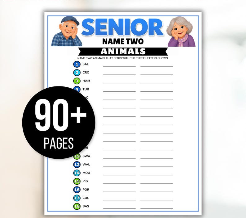 Senior Games Bundle, Activities for Seniors, Assisted Living Games, Nursing Home Activities, Senior Center Games, Senior Trivia, Senior