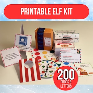 Zestaw Elfów do druku, Zestaw Elfów do druku na 24 dni, List z okazji przybycia nowego elfa, Rekwizyty Elfów, Szablon listu Elfa, Zestaw Scen Elfów, Listy Elfów