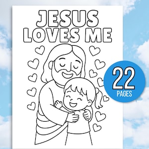 Kids Bible Coloring Pages, Jesus Loves Me Coloring Pages, Jesus Coloring Pages, Sunday School Coloring Pages, Christian Coloring, God's Love