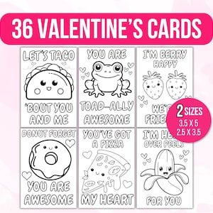 Tarjetas para colorear de San Valentín, 32 tarjetas de San Valentín para el día de San Valentín, tarjetas de San Valentín para niños, actividad de San Valentín para el aula, tarjetas de San Valentín para imprimir