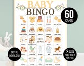 Baby Bingo, 60 Baby Bingo Cards, Baby Shower Bingo, Baby Shower Game, Baby Shower Activity, Printable Baby Bingo, Gender Neutral Baby Bingo