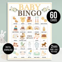 Girl Baby Shower Bingo Card - Etsy