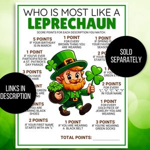 St. Patrick's Day Trivia Game, St. Patrick's Day Game, St. Patrick's Trivia Game, St. Patrick's Day Party Game, St Patrick's Fact or Fiction