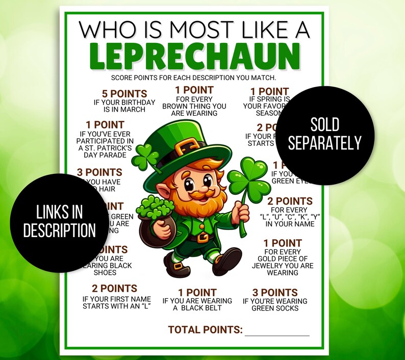 St. Patrick's Day Trivia Game, St. Patrick's Day Game, St. Patrick's Trivia Game, St. Patrick's Day Party Game, St Patrick's Fact or Fiction