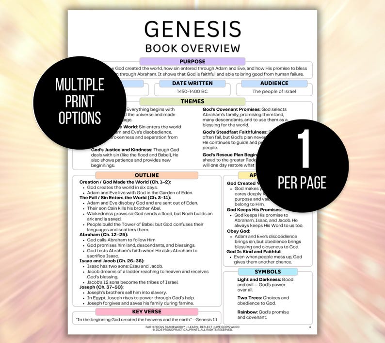 Womens Bible Study Guide, Printable Womens Bible Study Guide for Reflection, Bible Book Summary, Womens Bible Study Planner, Bible Summary
