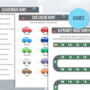 Kids Road Trip Games Printable, Travel Activities, Road Trip Games ...