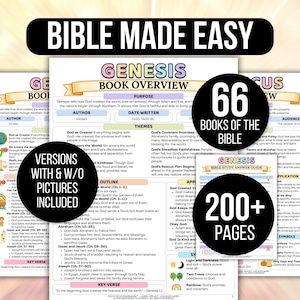 Bible Study Guide, Bible Made Simple, Bible Made Easy, Bible Book Summary, Bible Summary Guide, Bible Chapter Summary, Scripture Bundle