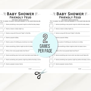 Baby Shower Family Feud Game, Friendly Feud Baby Shower Game, Baby Family Feud Game, Baby Shower Games Printable, Baby Sprinkle Games, Baby