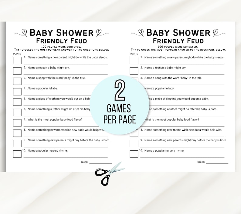 Baby Shower Family Feud Game, Friendly Feud Baby Shower Game, Baby Family Feud Game, Baby Shower Games Printable, Baby Sprinkle Games, Baby