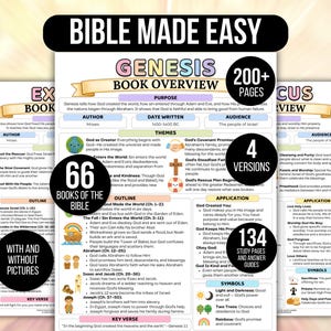 Bible Study Guide, Bible Made Simple, Bible Made Easy, Bible Book Summary, Bible Summary Guide, Bible Chapter Summary, Scripture Bundle