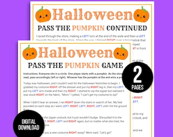 Halloween Left Right Game, Pass the Pumpkin Game, Halloween Left Right Gedicht, Halloween Pass the Prize, Halloween-spellen, Halloween-cadeauspel