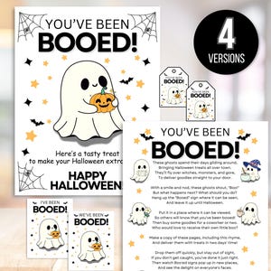 Afdrukbare Halloween-kit You've Been Boo'd, I've Been Booed Coworker Edition, afdrukbare You've Been Bood, Halloween Boo-spel, Booed-bundel
