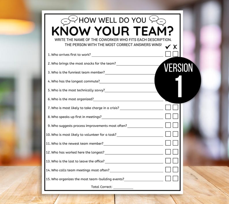 Office Games, Team Building Games, How Well Do You Know Your Team, Coworker Games, Happy Hour Office Party, How Well Do You Know Your Boss