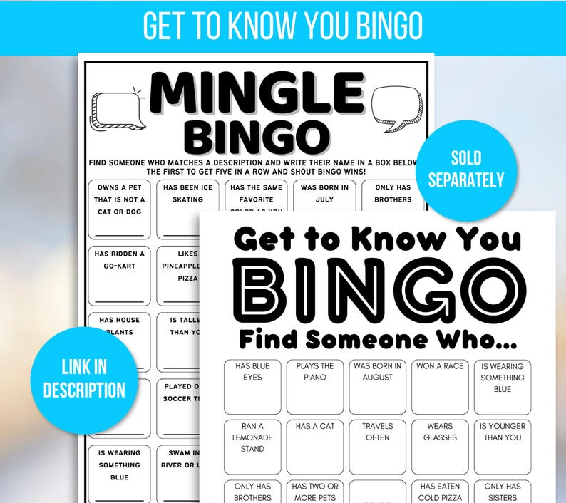 Conheça-se Bingo, Encontre alguém que faça Bingo, Encontre o convidado Bingo, Bingo quebra-gelo, Jogo quebra-gelo, Atividade quebra-gelo, Bingo em sala de aula imagem 8