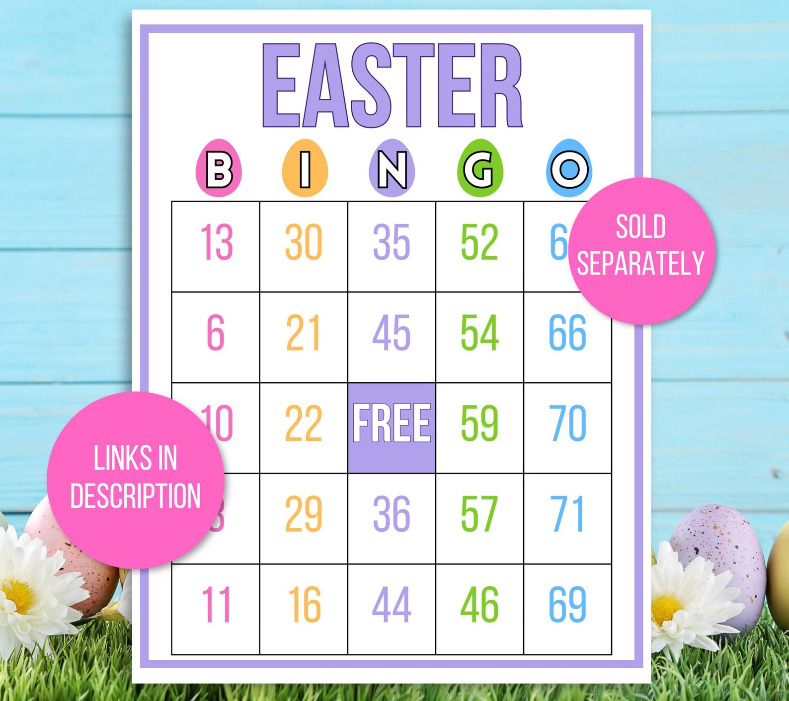 Easter Bingo, 100 Easter Bingo Cards, Easter Activity, Kids Easter ...