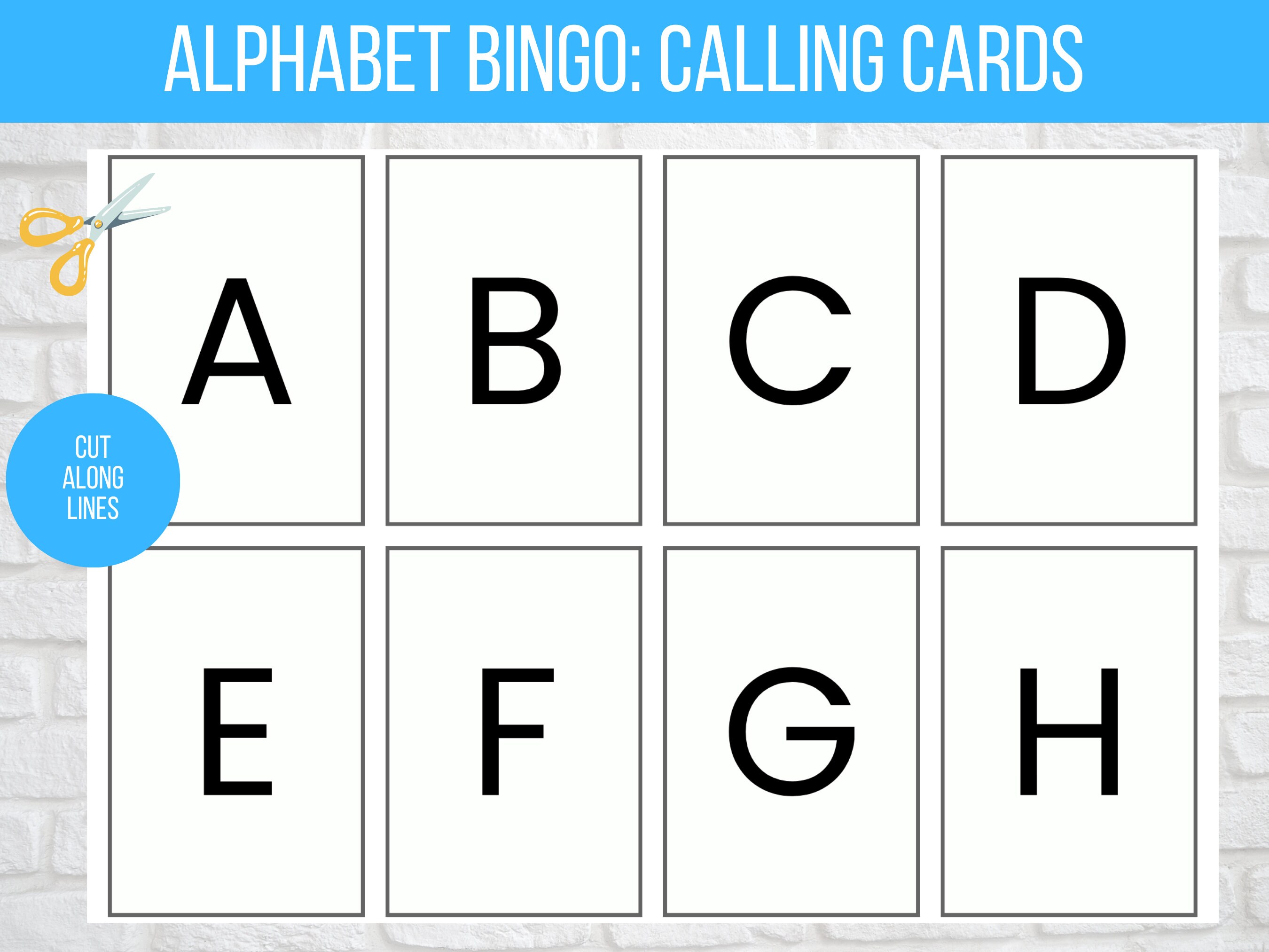 Alphabet Upper & Lower Pairs Bingo Cards Printable bingo activity