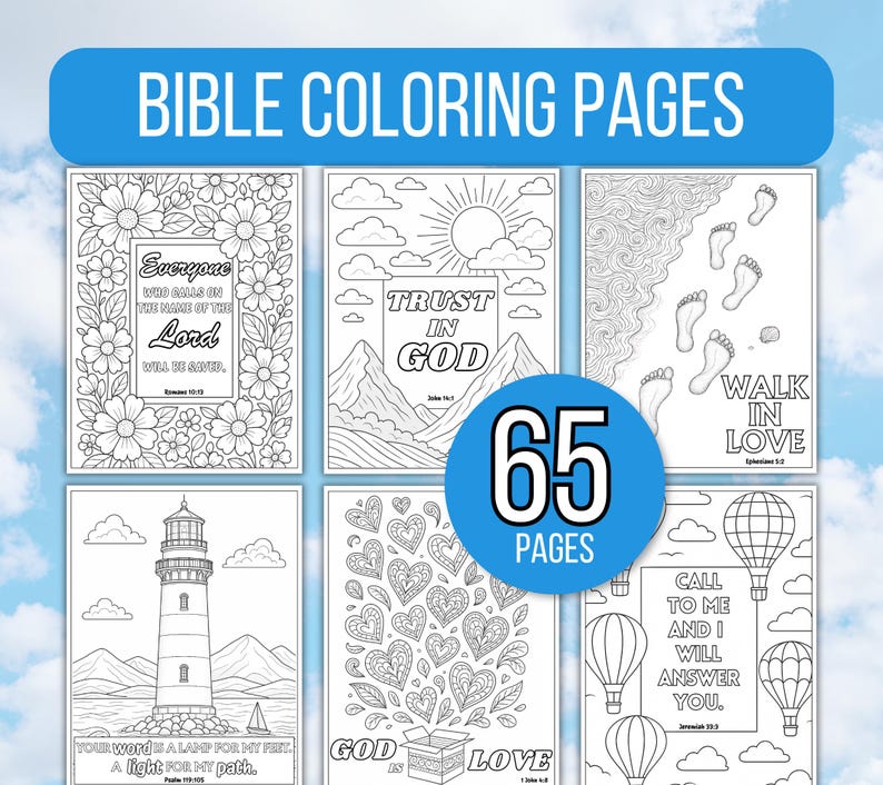 Bible Verse Coloring Pages, Bible Coloring Pages, Christian Coloring Book, Christian Coloring Sheets, Religious Coloring Pages, Bible, Bible