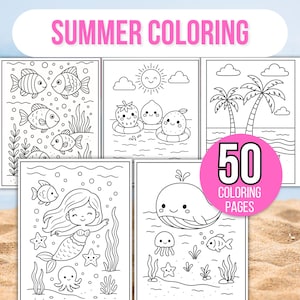Summer Coloring Pages, Summer Coloring Book, Summer Coloring Sheets, Kids Summer Coloring, Summer Coloring Pages for Kids, Summer Activities